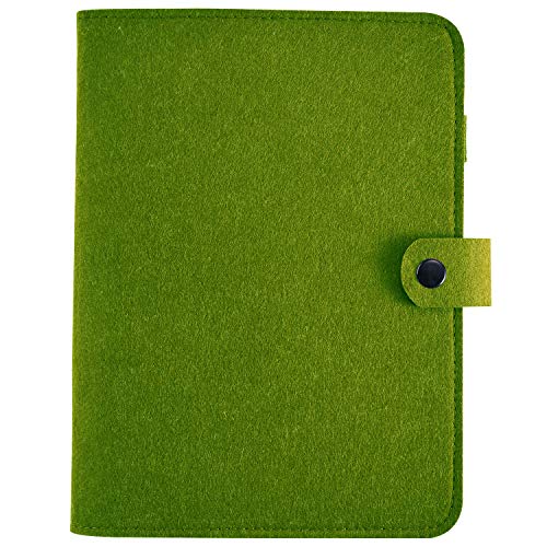 A5 Notebook Binder,Recyclable 6 Ring Binder Cover,Refillable Diary Student Notebook,POLATU?A5 9 x 6.69'' Green?