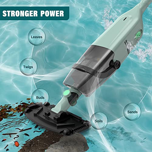 Gafilie Handheld Pool Vacuum Portable Pool Cleaner With Upgraded Powerful Suction Perfect For Above Ground Pools, Spas,Hot Tubs And Small Inground Swimming Pools For Cleaning Small Debris, Mint Green #TOP1