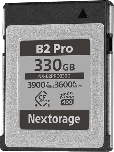 Nextorage 日本メーカー CFexpress 4.0 TypeB 330GB VPG400 最大読み出し速度3900MB/s 最大書き込み速度3600MB/s pSLCフラッシュメモリ搭載 ハイエンドモデル 超高速連写 RAW撮影 4K/8K録画 NX-B2PRO330G ネクストレージ メモリーカード