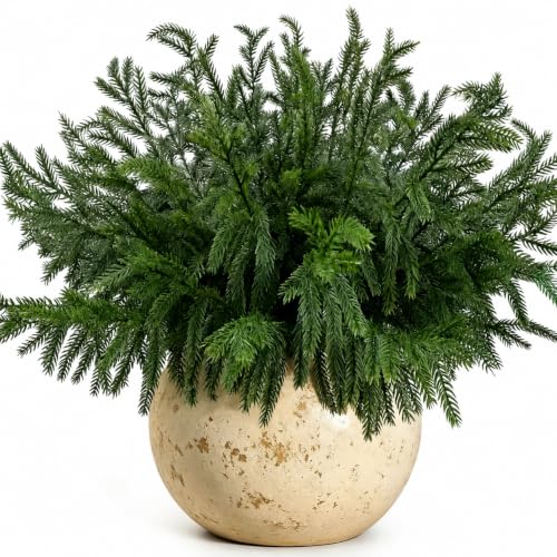 12 Bundles Artificial Pine Branches, Faux Christmas Cedar Greenery Stems DROPS TO - image 1