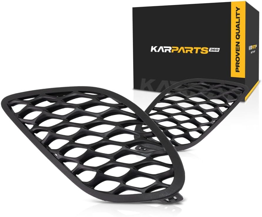 KarParts360 For Dodge Charger Fog Light Cover 2015 2016 2017 Driver and Passenger Side Pair/Set | Plastic | w/Hood Scoop | Textured Black | CH1038168 + CH1039168 | 68280493AA + 68280492AA