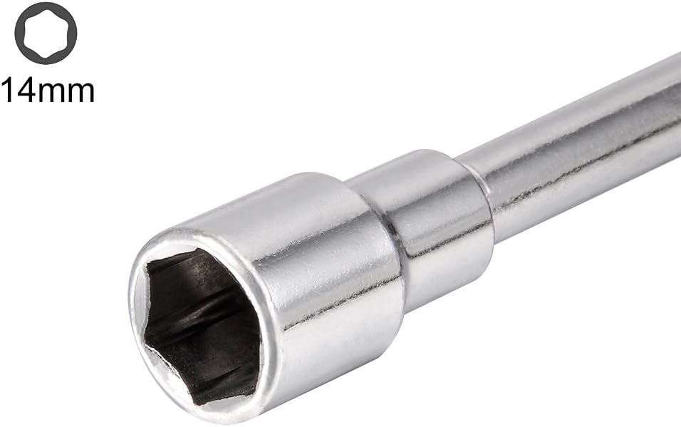 uxcell 14mm Metric L Shaped Angled Open Hex 6 point Socket Wrench