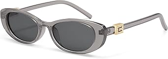 Retro Oval Sunglasses for Women with Small Faces, Vintage Cat-Eye Sun Glasses with Gold Accents AP3754