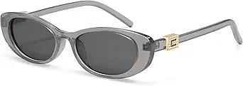 Retro Oval Sunglasses for Women with Small Faces, Vintage Cat-Eye Sun Glasses with Gold Accents AP3754
