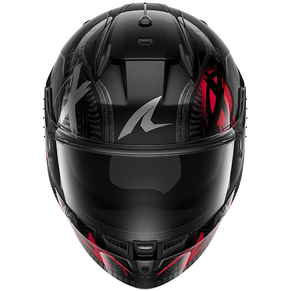 SHARK, Casco Moto Integrale D-SKWAL 3 SHIEVER Black Anthracite Red KAR, XS
