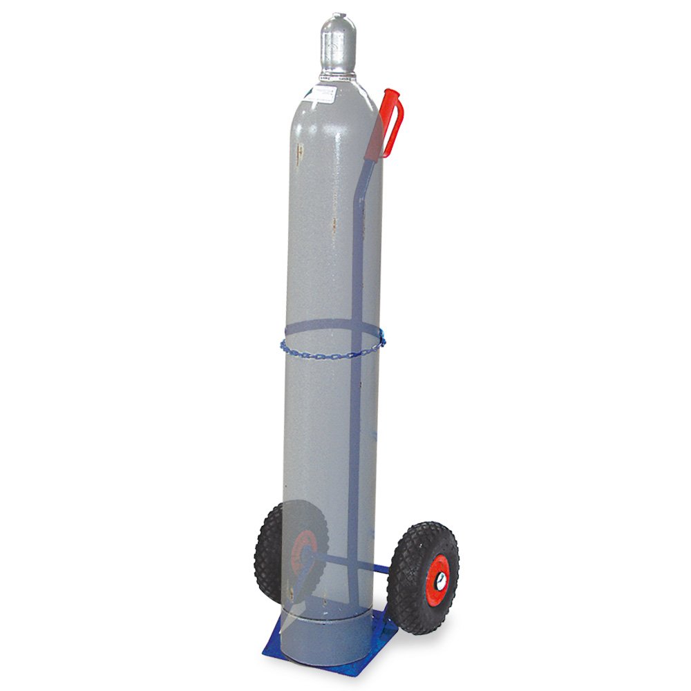BRB Stahlflaschenkarre für 1 Flasche, Tragkraft 100 kg, für Gasflaschen mit 140-210 mm Durchmesser