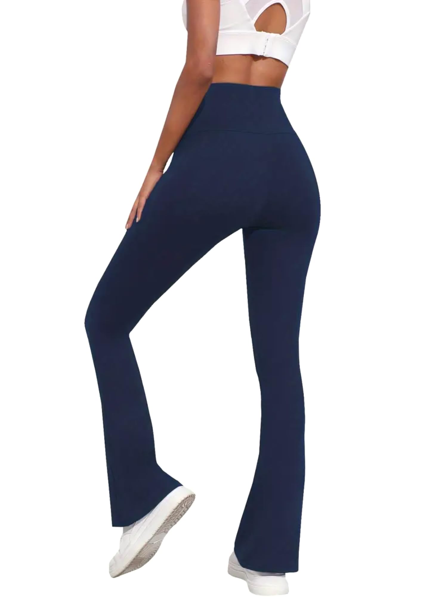 khwaish store Women High-Waisted Flared Bootcut Bell Bottom Slim Fit Legging Pant for Yoga Gym Workout Outdoor | Abdominal Control Pants-picture-11