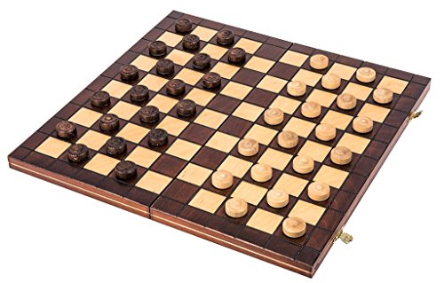 Square - Damespiel - 100 Feld - Dame Set aus Holz - Brett 40 x 40 cm Cover