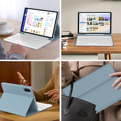 Teclado para Redmi Pad 2 11" Funda FOGARI con Teclado Español Ñ Extraíble Azul 7