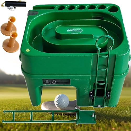 Modalità a doppia sfera multifunzione: questo dispenser automatico dispone di una funzione a doppia modalità adatta sia per ferri che per legni. Cambia facilmente le modalità per garantire una consegna precisa di ogni pallina da golf nella posizione del tee, migliorando la precisione di tiro durante la pratica.