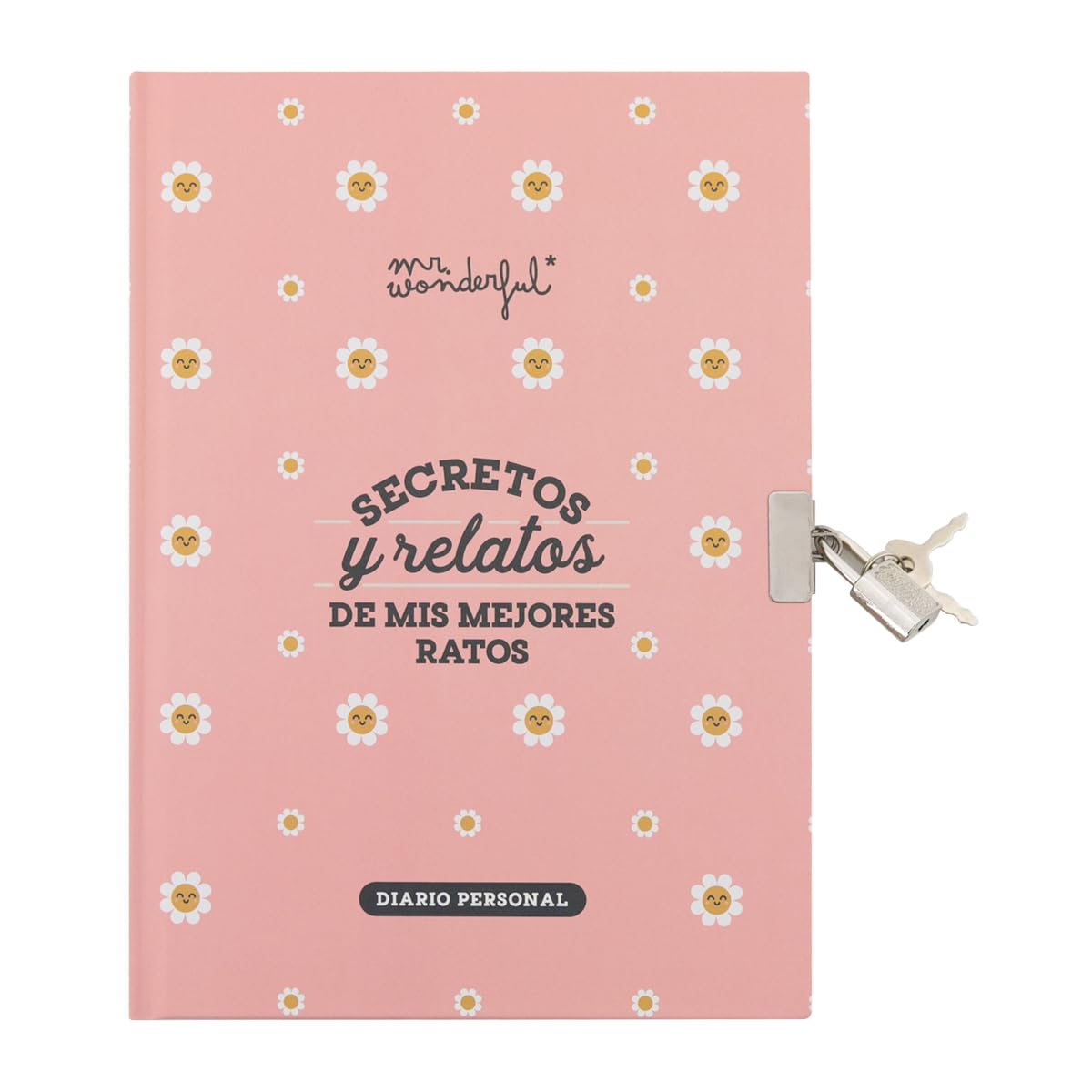 Mr. Wonderful - Diario personal - Secretos y relatos de mis mejores ratos - Diario con Candado y 2 Llaves - Incluye 224 páginas