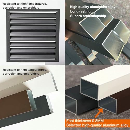 Valla de aire acondicionado de aluminio para exterior con reduccion de ruido 4