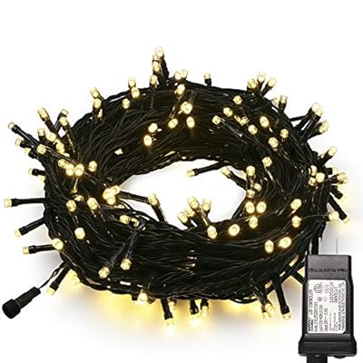 MYGOTO 33FT 100 LEDs String Lights,Green Wire Waterproof Fairy Lights 8 Modes 30V UL Certified Plug in Xmas Lights for Home, Garden, Wedding, Party, Christmas Decoration Indoor Outdoor (Warm White)