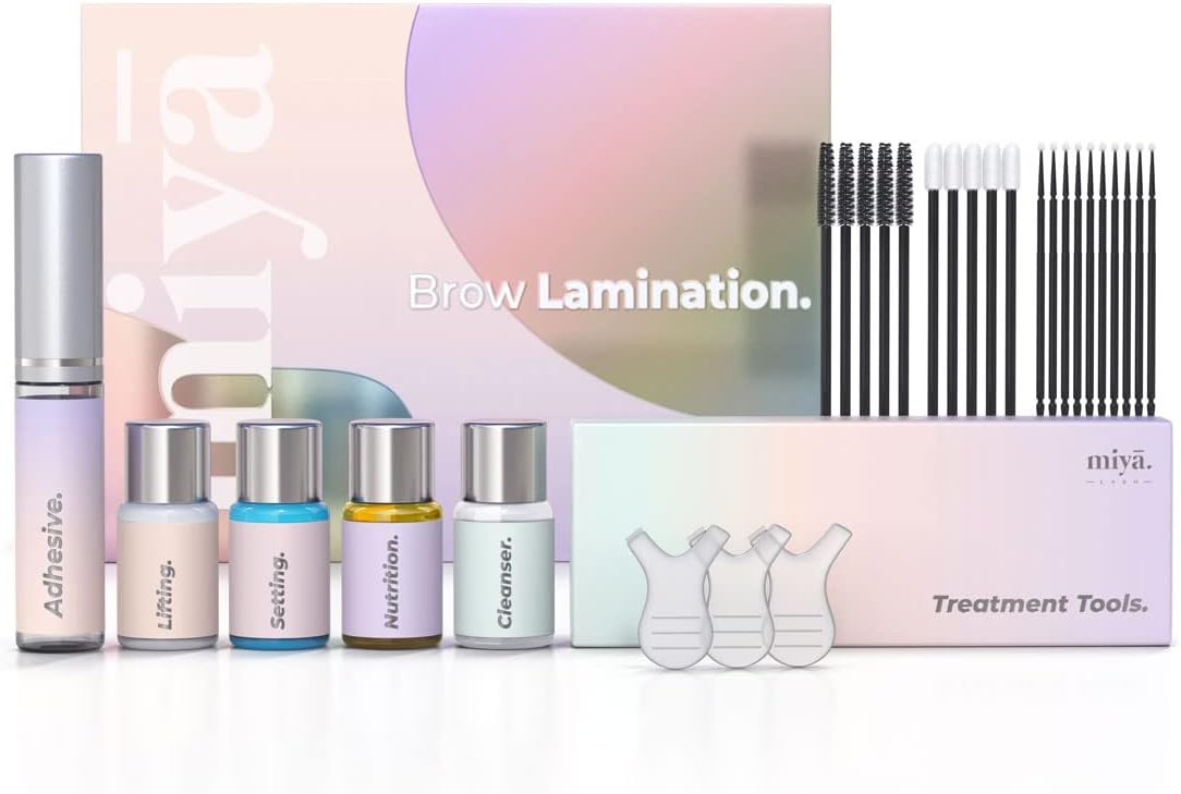Brow Lamination Kit | Professional Eyebrow Lamination with Keratin | DIY Brow Lift Kit | Fuller, Thicker Brows for 6 weeks | Easy to Use | Includes Instruction, Treatment Tools & Brushes