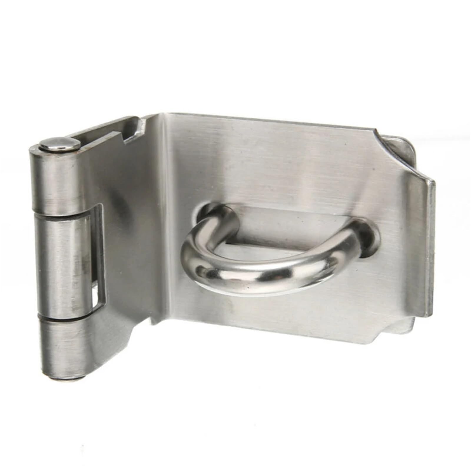 Stainless Steel Buckle Lock 1 Set Stainless Steel Padlock Clasp Gate Hasp Staple Door 90 Degrees Latches Lock Shed Latch Household Burglar-Proof Hardware
