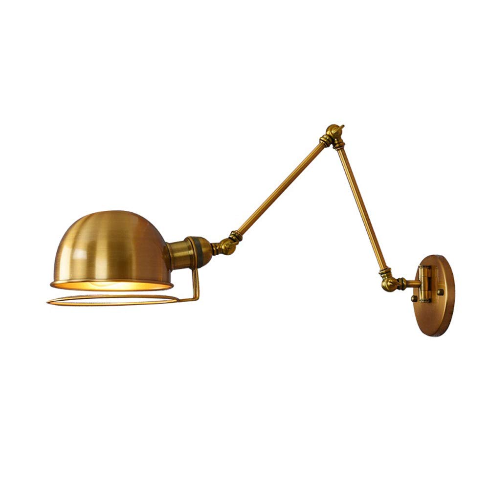 Luminaire mural industriel vintage applique led bras articulé pour chambre