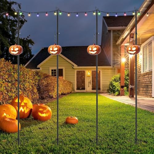 Postes para cadena de luces: soporte resistente de exterior para jardín y césped 3