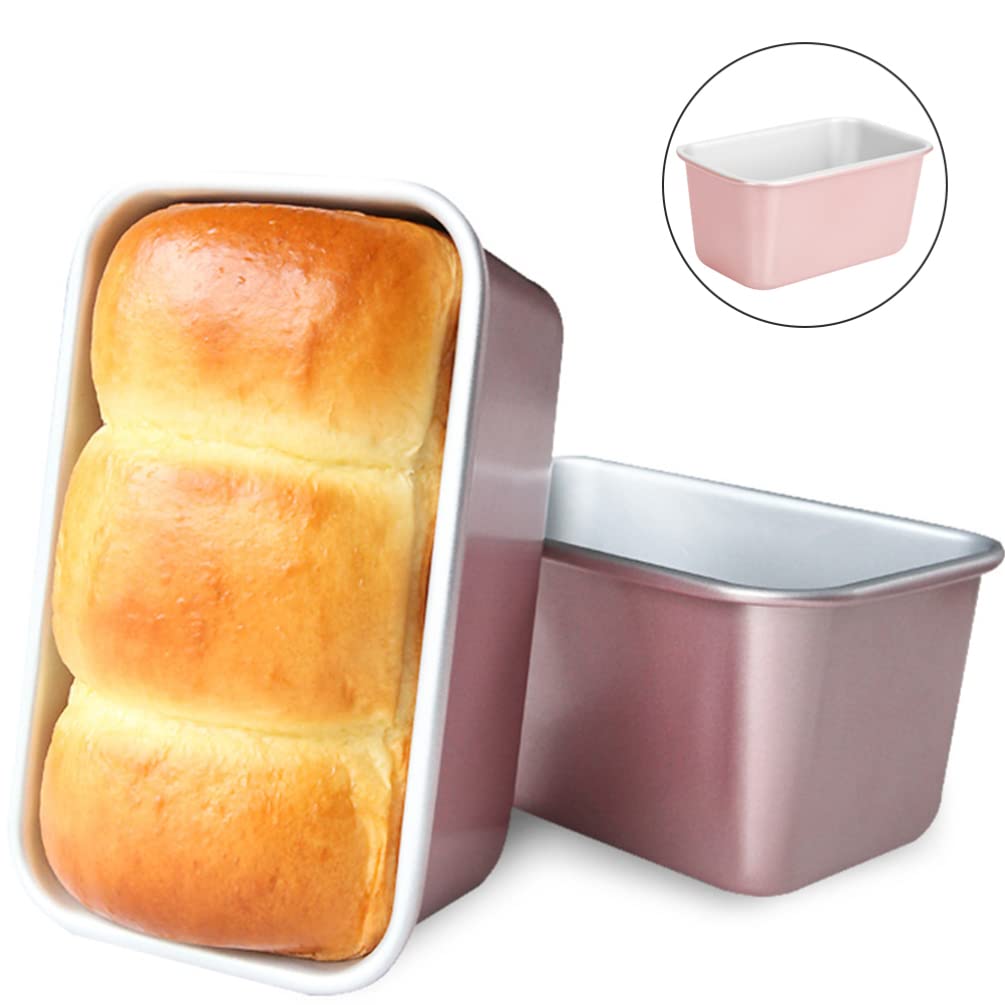 BESTonZON Stampo per Pane in Cassetta Rosa in Acciaio al Carbonio Pesante