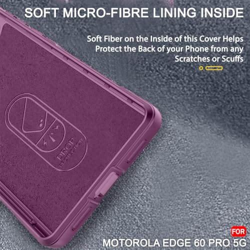 Image of TheGiftKart Liquid Silicon Back Cover Case for Motorola Moto Edge 60 Pro 5G | Shockproof Military Grade Protection | Micro-Fibre Cloth On Inner Side | Built-in Anti-Slip Grip Back Case (TPU, Pink)