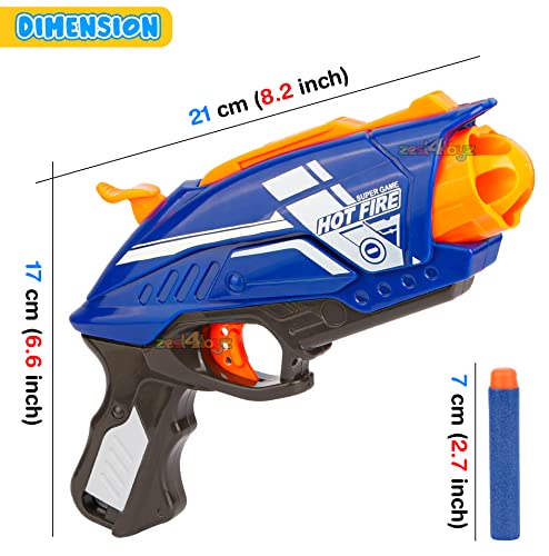 Image of zest 4 toyz blaze storm soft bullet toy gun (20 soft bullets) hot fire-Multi color