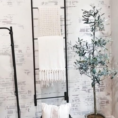 Yhkhar Wall Mounted Blanket Ladder, Iron Ladder thumb #1