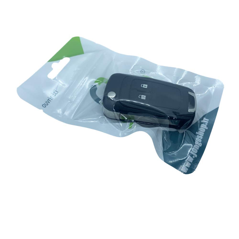 JONGO - Etui na klucze z wymiennym ostrzem kompatybilne z Chevrolet Aveo (2011-15), Cruze (2008-14), Orlando (2011-15) i Spark (2015) | Pilot zdalnego sterowania kluczykiem z 2 przyciskami