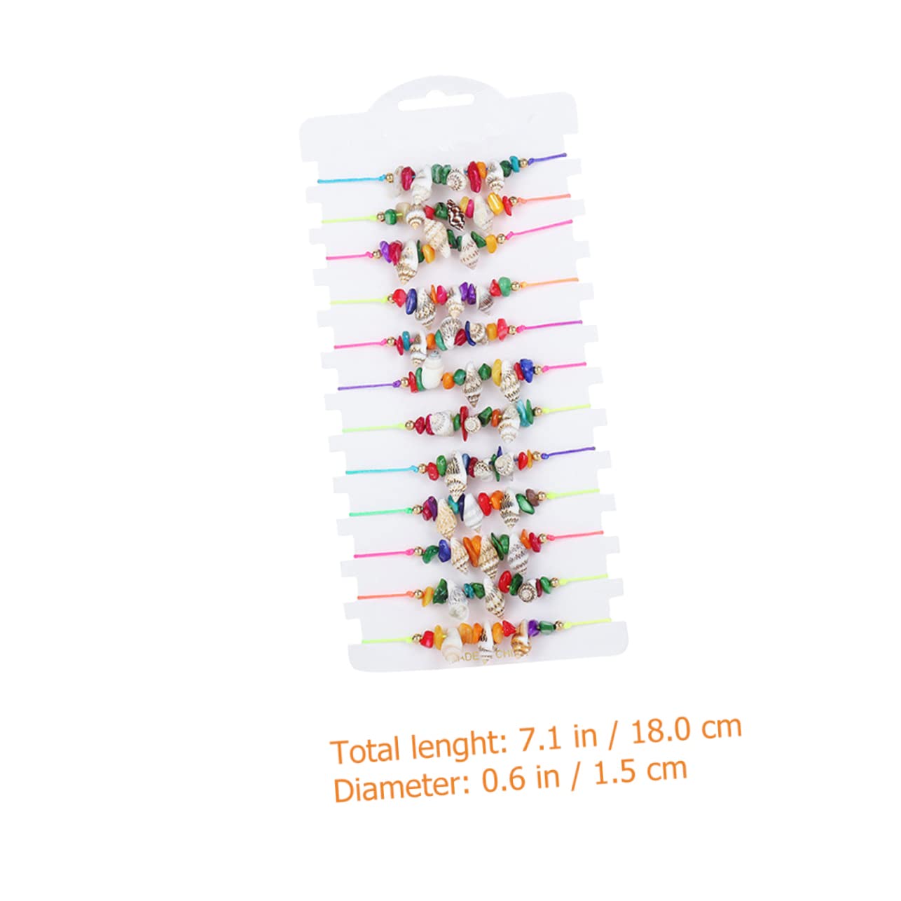 SHERCHPRY Juego De 5 Pulseras De Cuentas De Concha Para Mujer Joyería De Playa Ligeras Y Agradables Para La Piel 12 Unidades X 5
