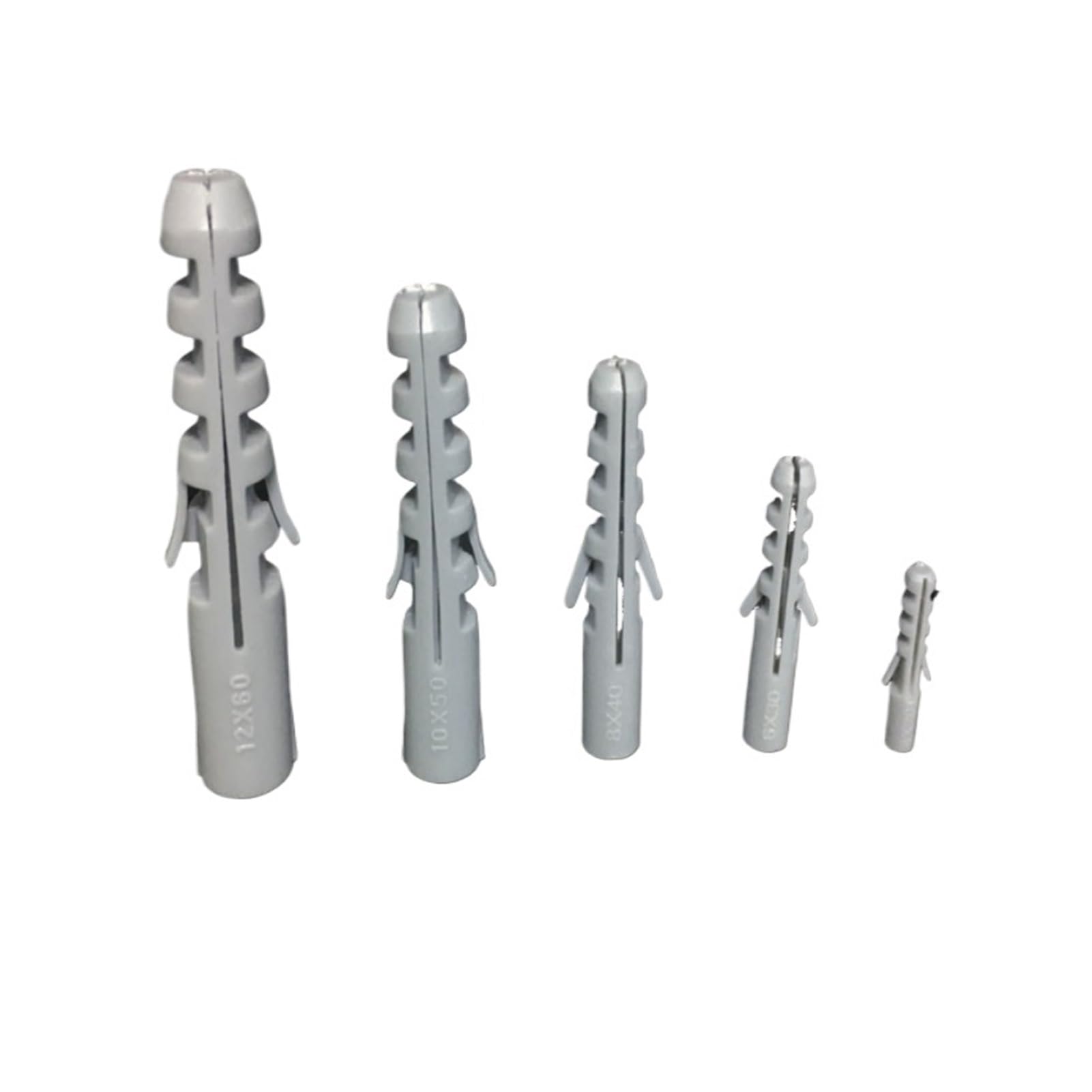 Plastikowa rura rozprężna, kołki ścienne, plastikowe kotwy rozporowe do ścian zaślepki szare śruby samogwintujące M4-M14 10-100 szt. (M12 x 58 mm-10 szt.)