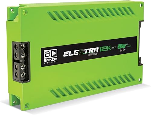 Banda Audioparts Amplificador de graves de audio para vehículos de 4 canales – Amplificador de graves mono de alta potencia clase D de 300 W con