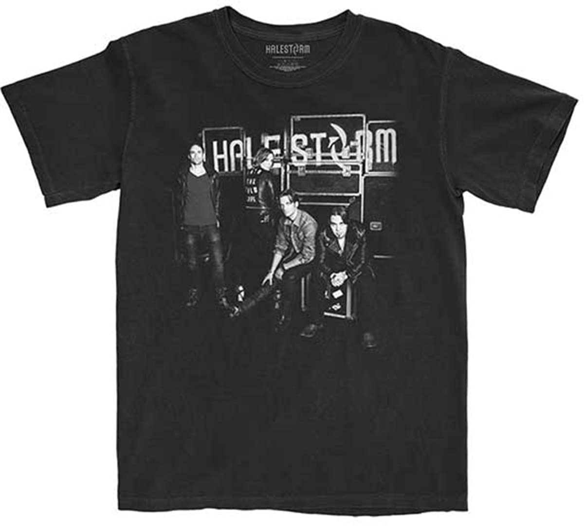 Rock Off Officially Licensed Products Men's Black Halestorm The Wild Cover Official Tee T-Shirt Unisex (Small)