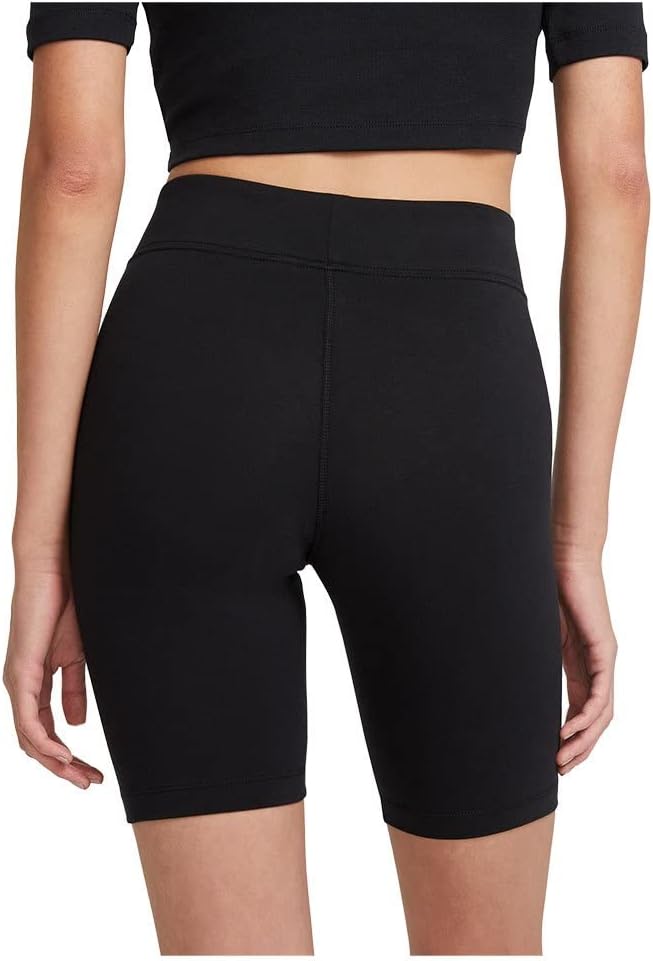 Nike Women's W NSW ESSNTL Bike Short LBR MR Leggings, Black/(White), M - Image 2