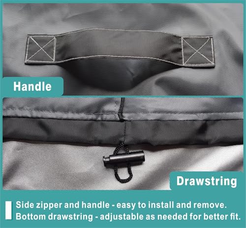 WES Klappbett Staubdichte Abdeckung Schutzhülle für Innen Außen Verstellbar Wasserdicht Protector Multifunktionale Abdeckung (Grau)