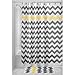 Price comparison product image iDesign Chevron Shower Curtain for the Bathroom, Fabric Shower Curtains, Made of Polyester, Grey/ Yellow