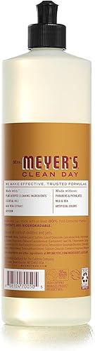 Miniatura 240 de Mrs. Meyer's Clean Day - Detergente líquido para platos, aroma a albahaca, fórmula biodegradable, paquete de 6 unidades, 16 fl oz