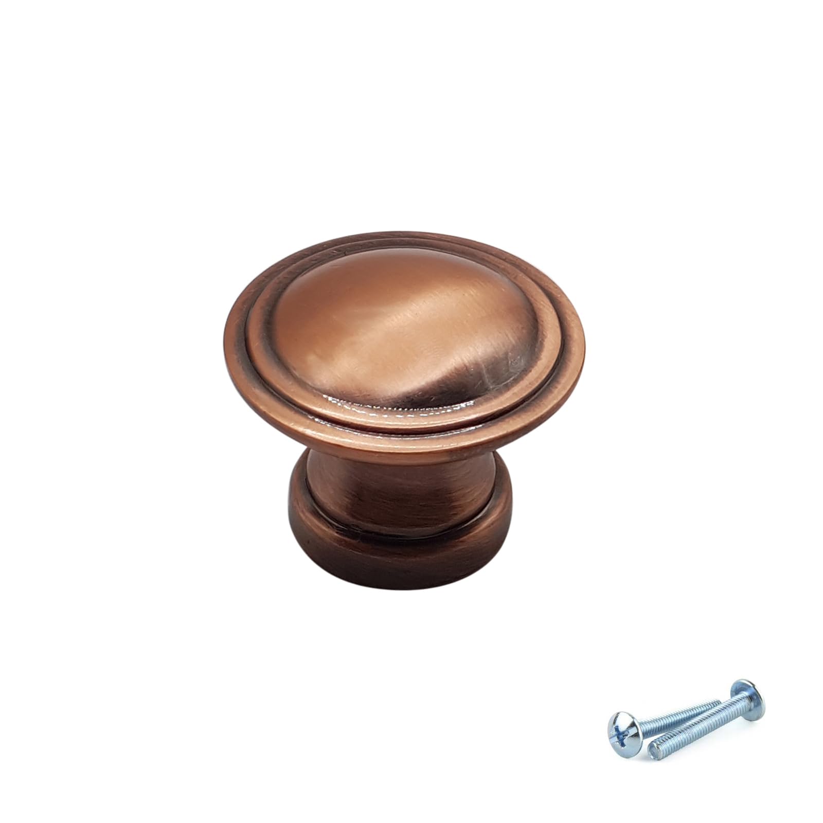 M4tec Brushed Copper Interior Kitchen Cabinet Door Knobs Cupboards Drawers Bedroom Furniture Pull Handles Ve5 Series: 28 Mm