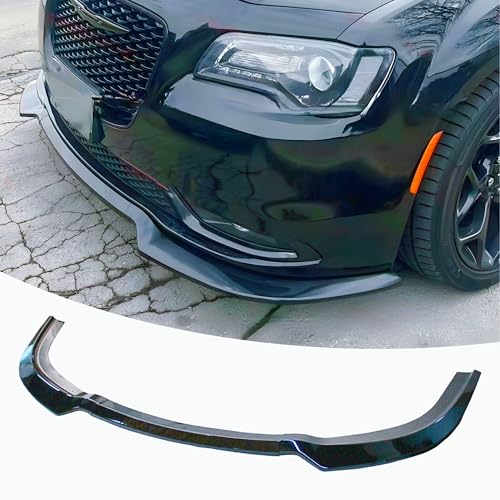 Front Bumper Lip Splitter Spoiler Fit for Chrysler 300 C/S/Limited/Touring 2015-2023 Gloss Black 3pcs Accessories Air Chin Body Kit
