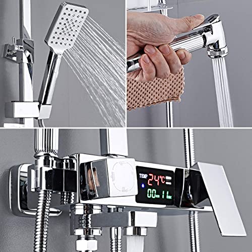 Ensemble de douche en laiton chromé de style moderne pour sa