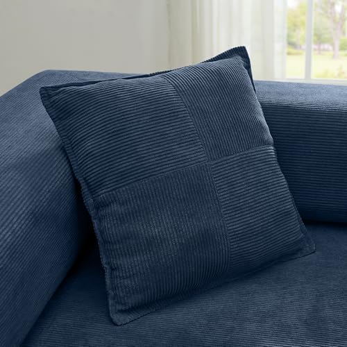 Image of HANXIN 108 Inch Convertible Sleeper Sofa Bed, Folding Floor Mattress Couch with Fixed-Shape Frame, Futon Boneless Couch Lounge Loveseat with Pull Out Bed, No Assembly Required (Blue)