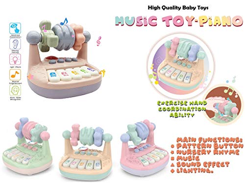 Image of Crackles Kids Pretend Play Mini Musical Piano Toy with Light and Sound Effects (Multicolor)