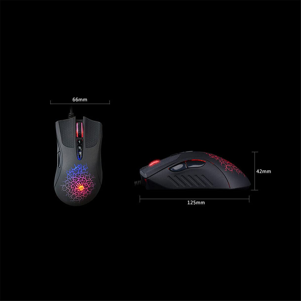 Mouse ottico da gioco Mouse cablato abbagliante colorato compatibile per Bloody A90 (richiede attivazione)