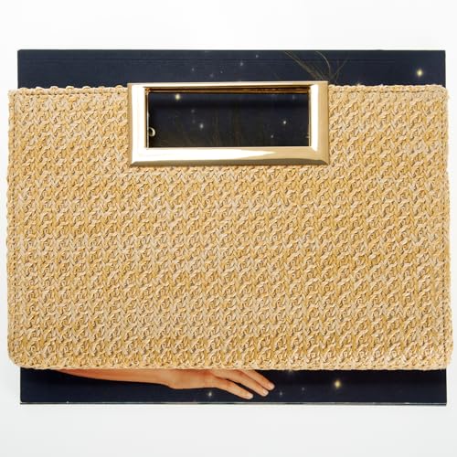 Image of Top Handle Straw Clutch