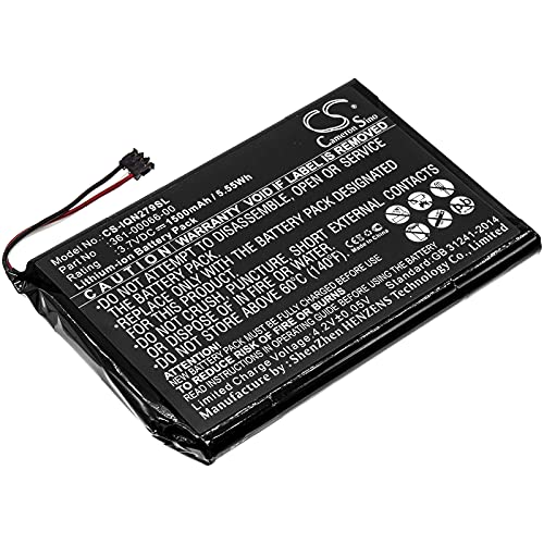 Cameron Sino New 1500mAh Replacement Battery Fit Garmin 2689LMT 6-inch, Dezl 760LMT, Dezl 760LMT-D, Nuvi 2689LMT, Nuvi 2757, Nuvi 2757LM, Nuvi 2797, Nuvi 2797LMT, NuviCam LM, NuviCam LMTHD