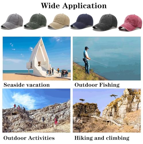 2-6 Packs Vintage Washed Plain Baseball Cap Distressed Dad Golf Hat for Men Women - Image 5