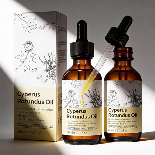 Cyprus Rotundus Oil for Hair Removal, Naturally Reduce Unwanted Hair Growth, Reducing Body Hair Growth, For All Skin Types, Non-irritating Formula (2 Cyperus Rotundus Oil Organic Cyperus Rotundus)