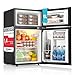 FOHERE Mini Kühlschrank mit Gefrierfach Klein 90L, 26 L Gefrierfach | 64 L Kühlschrank für Schlafzimmer, 7-Stufen Thermostat, Energieeffizien, 43 dB mit 2 Wechselbare Tür, für Wohnheime, Wohnungen