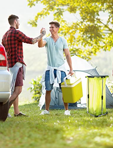 Metall Müllsackständer, 41-71cm Höhenverstellbarer Müllsackhalter mit Deckel, Klemmring und Eckschutz, Stabiler Gelber Sack Ständer für Müllbeutel, Ideal für Zuhause, Wohnmobil und Camping, Schwarz - Image 7