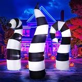 Leyndo 3pcs Halloween Worm Inflatables Decoration 6 ft Light Giant Yard Lawn Snake Decor with Build in LED Worm Blow up Yard Spooky Decoration Halloween Outdoor Indoor Decor