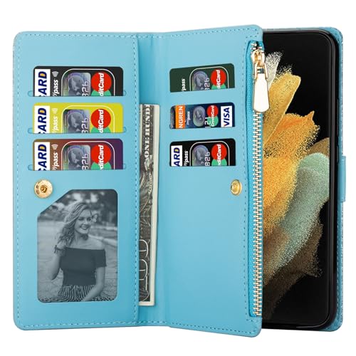 Housse Galaxy Z Fold 5 en cuir pailleté rose de qualité supérieure