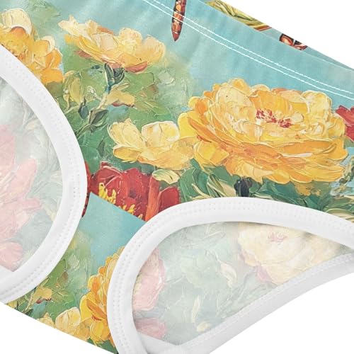 Colorful Girls Underwear Toddlers 2t Cotton Little Girl Panties Dragonfly Yellow Red Flowers Green Briefs Underpants4