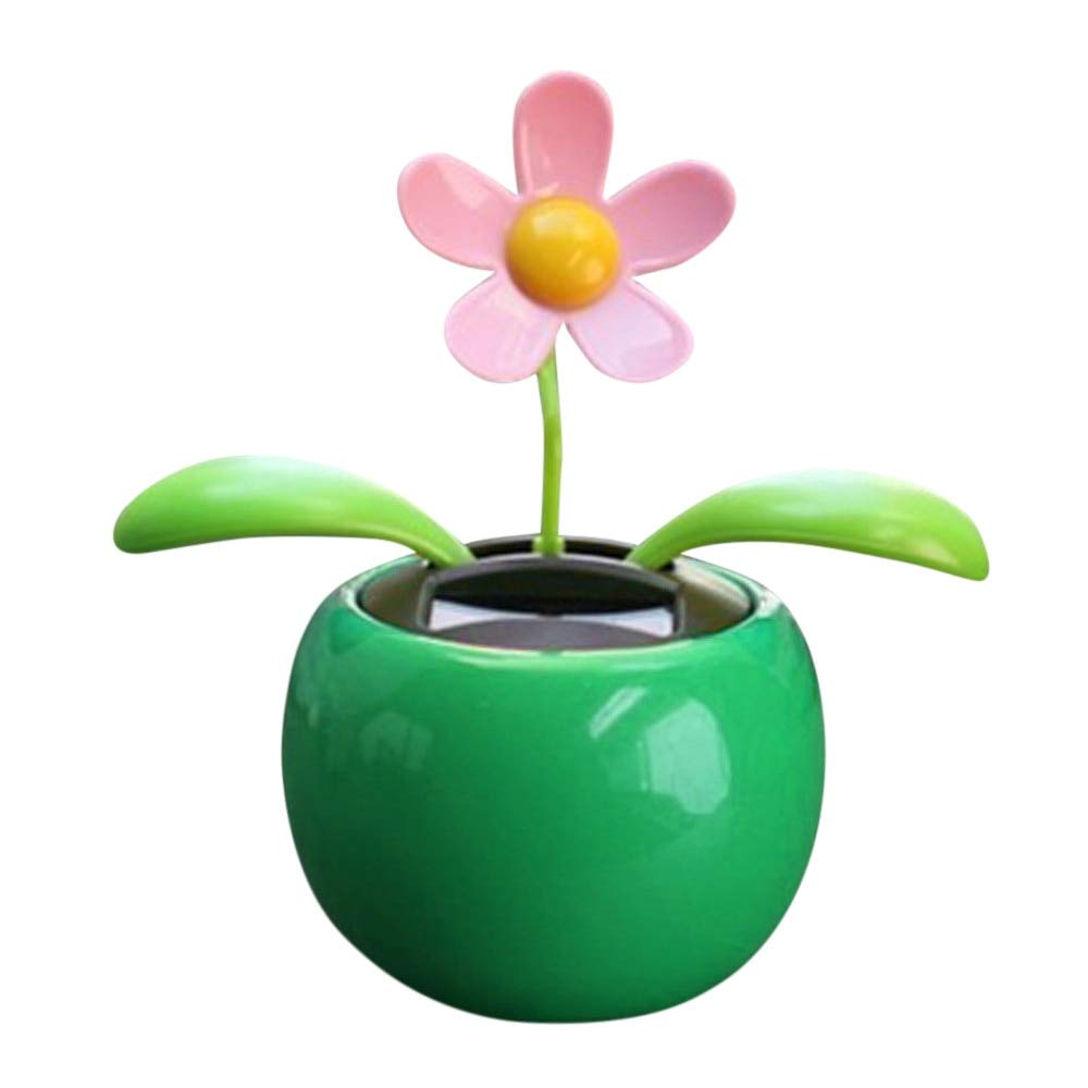 Car Decoration Solar Power Dancing Flower - Green Snews_53